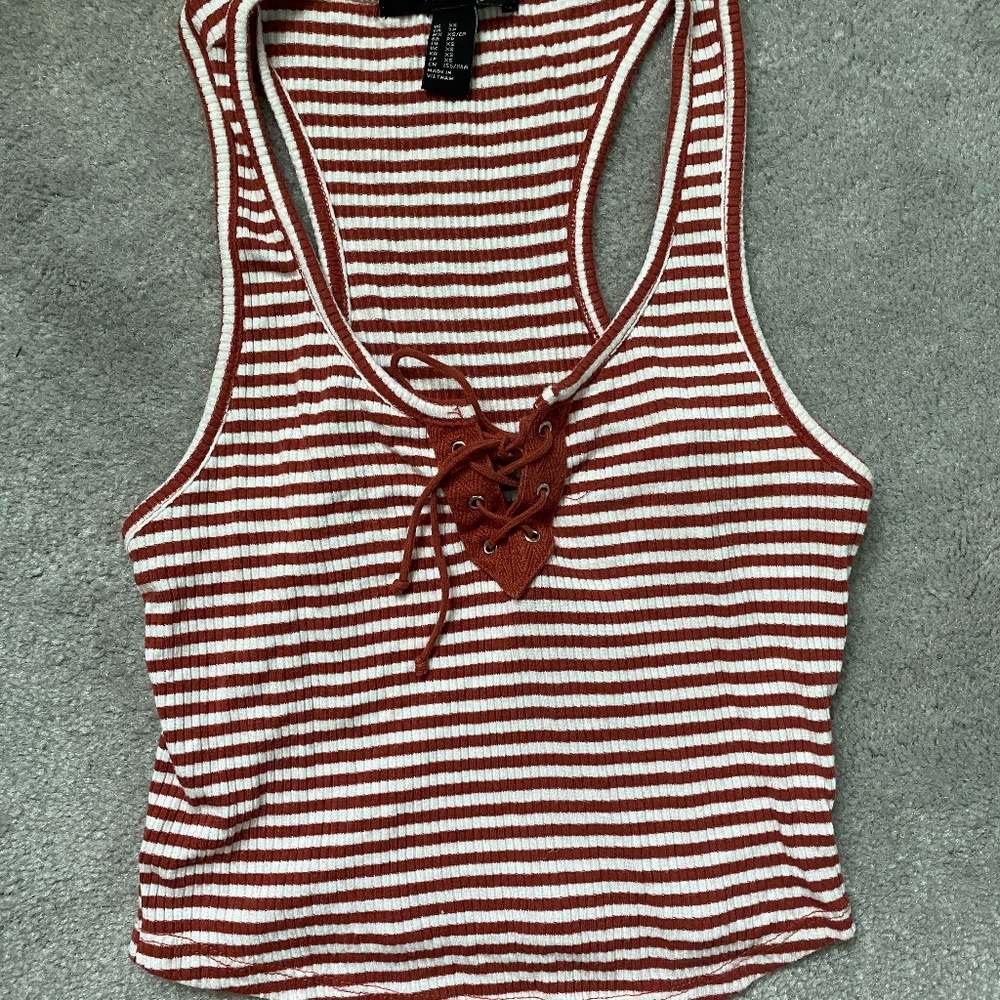 Forever 21 Striped Crop Top